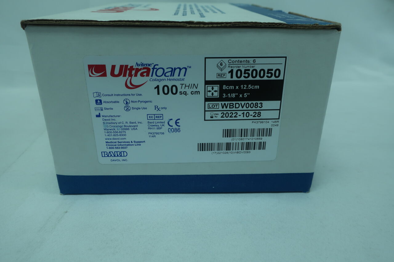 1050050 - BARD - ultrafoam collagen hemostat , () - ( Expiry Date: )