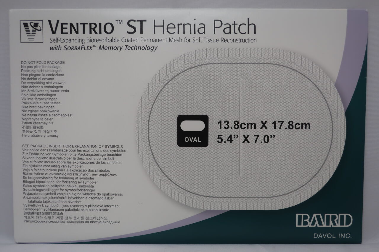 5950050 - BARD - Ventrio Self-Expanding ST Hernia Patch, Oval, Large, (BX/1) - ( Expiry Date: 2022-08-28 )