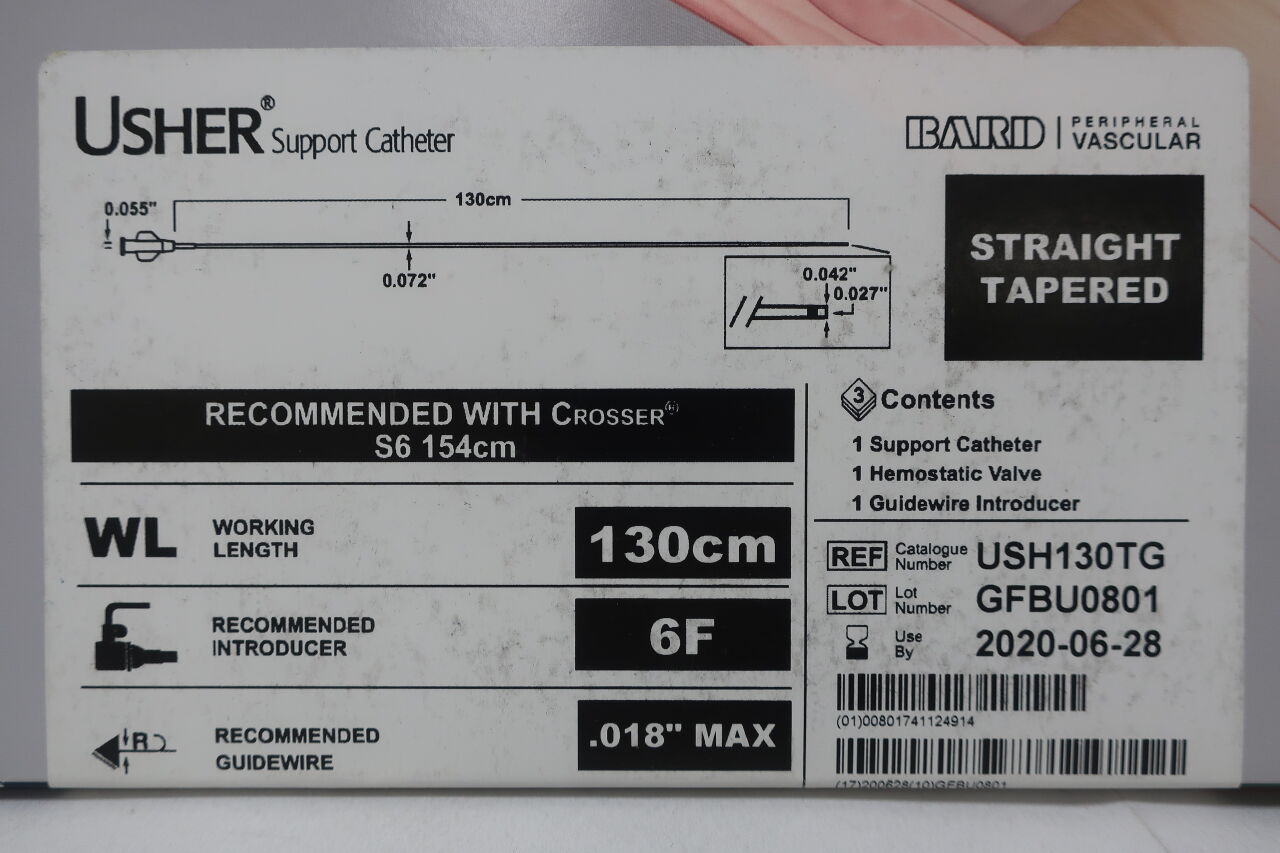 USH130TG - BARD - vascular guide-catheter, single-use -, (BX/3) - ( Expiry Date: 2020-06-28 )