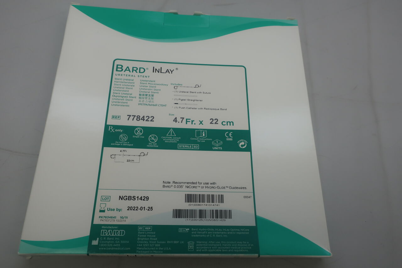 778422 - BARD - ureteral stent - 778422, (BX/1) - ( Expiry Date: 2022-01-25 )