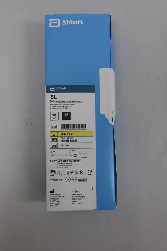 SL-C1510-18 - ABBOTT - rf cannula, curved 15cm x 10mm, 18g, () - ( Expiry Date: 2023-10-31 )