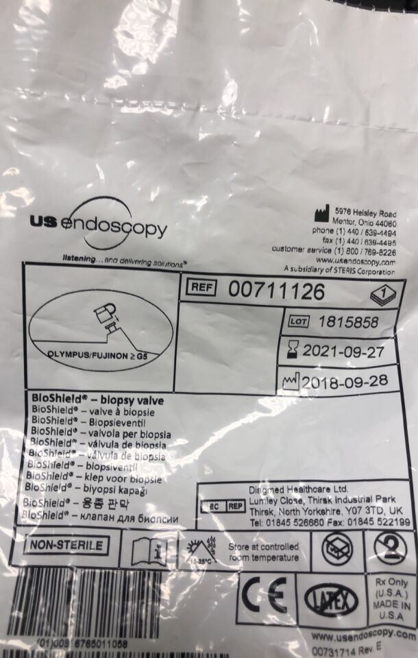 00711126 - US ENDOSCOPY - BioShield Biopsy Valve, (EA) - ( Expiry Date: 2021-09-27 )
