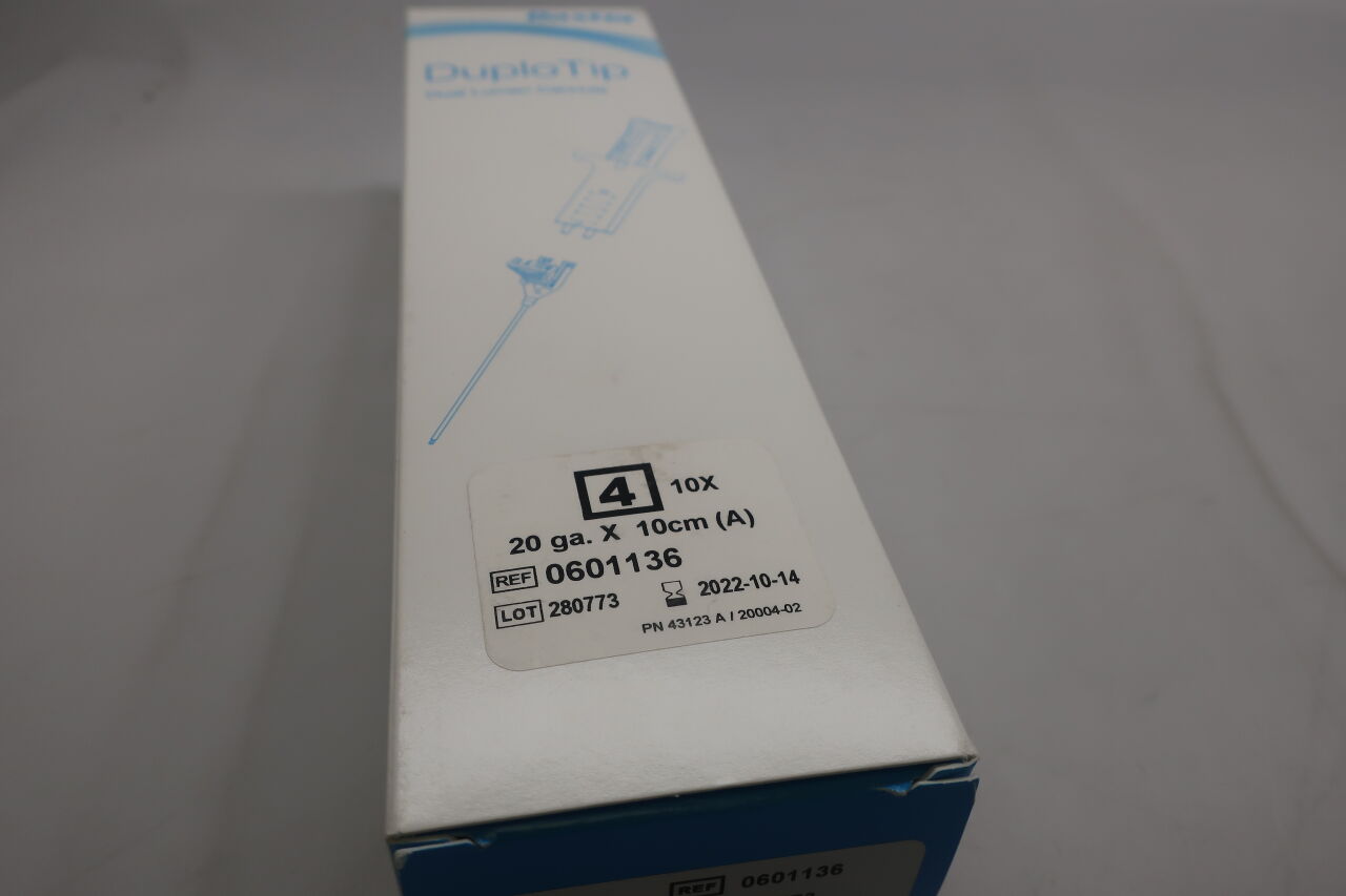 0601136 - BAXTER - duplotip dual lumen cannula 20g x 10cm, (BX/10) - ( Expiry Date: 2022-10-14 )