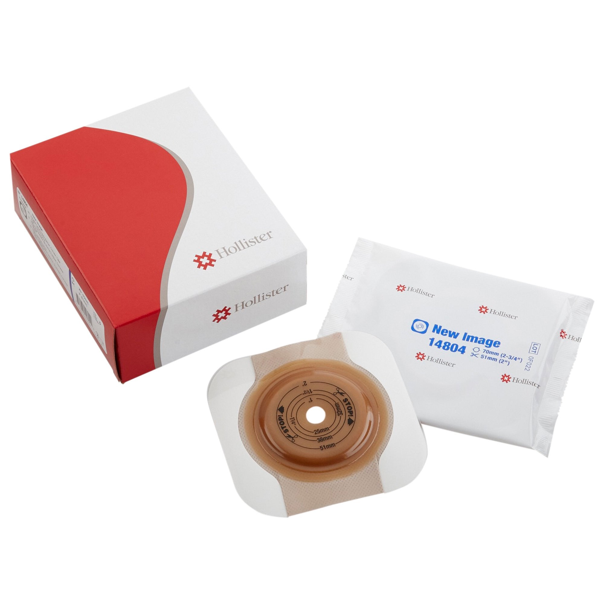 484944 - Flextend - Ostomy Barrier FlexTend Trim to Fit, Extended Wear Adhesive Tape 70 mm Flange Blue Code System Hydrocolloid Up to 2 Inch Opening 14804 Box of 5, (BX)