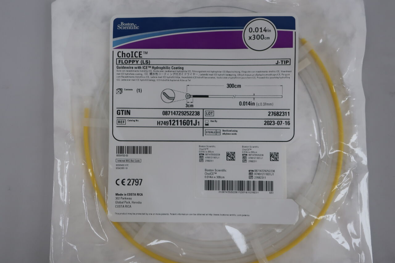 1211601J - BOSTON SCIENTIFIC - CHOICE Floppy, 300, J Tip .014, () - ( Expiry Date: )