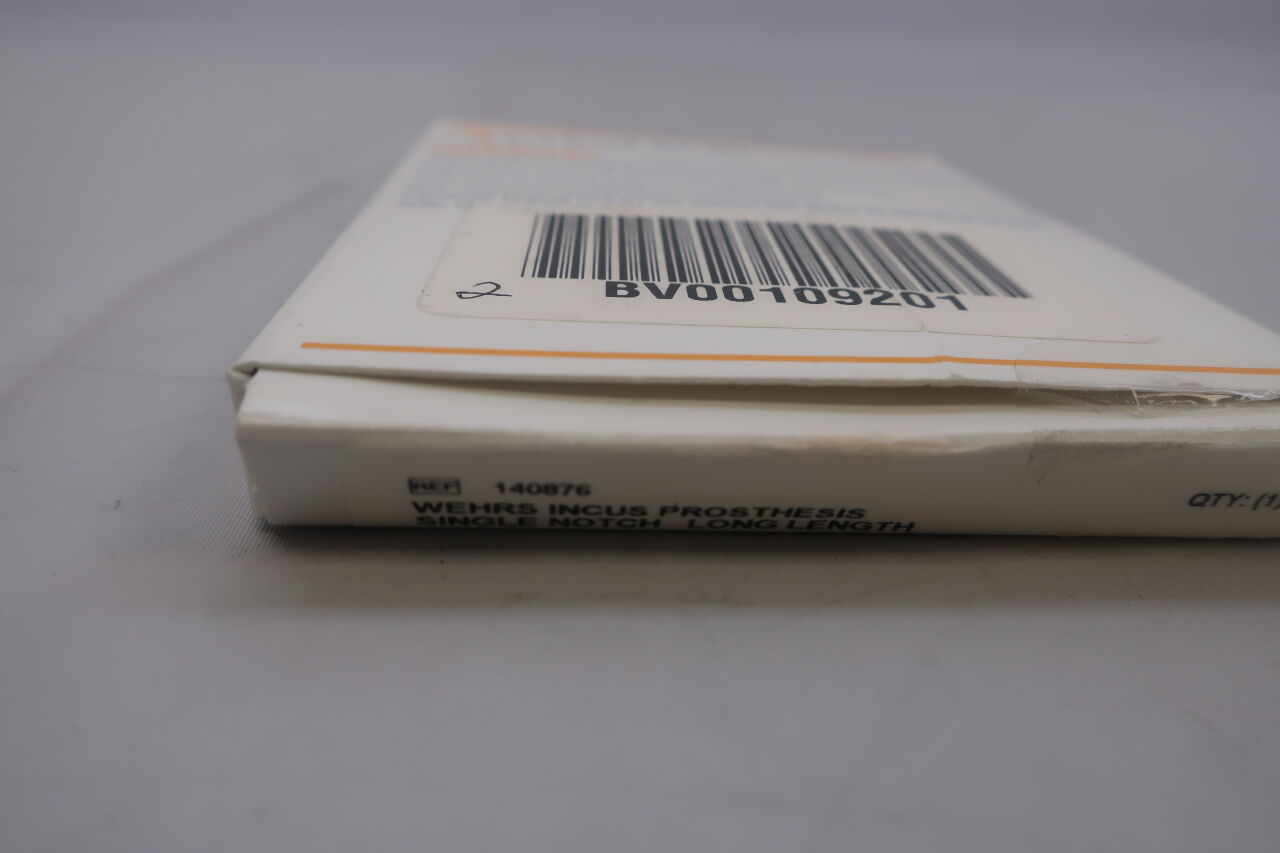 140876 - GYRUS - Gyrus ACMI Single Notch Wehrs Incus Prostheses, Long, 4.5 x 3.3 x 2.5 mm, (BX/1) - ( Expiry Date: 2021-07-08 )