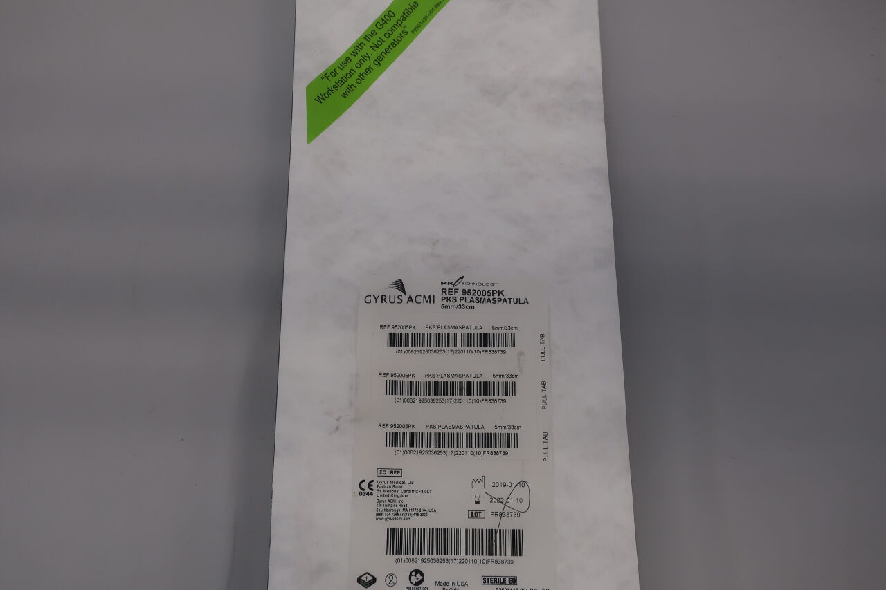 952005PK - GYRUS - Gyrus ACMI PKS PlasmaSpatula with Cord, 5 mm dia. Shaft x 33 cm Length, (EA) - ( Expiry Date: 2022-10-25 )