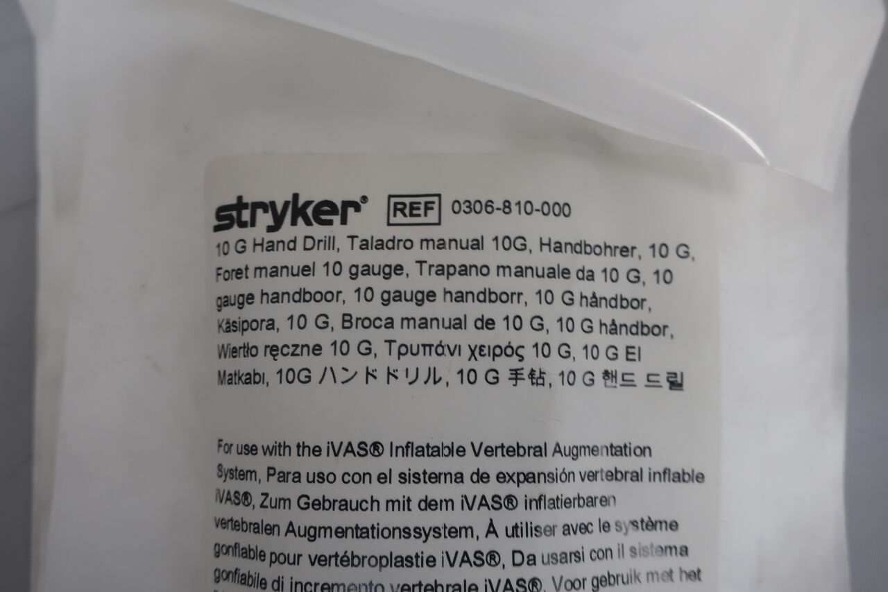 0306-810-000 - STRYKER - Taladro manual de 10 g, ( EA/ ) - ( Fecha de caducidad : 01/03/2025 )