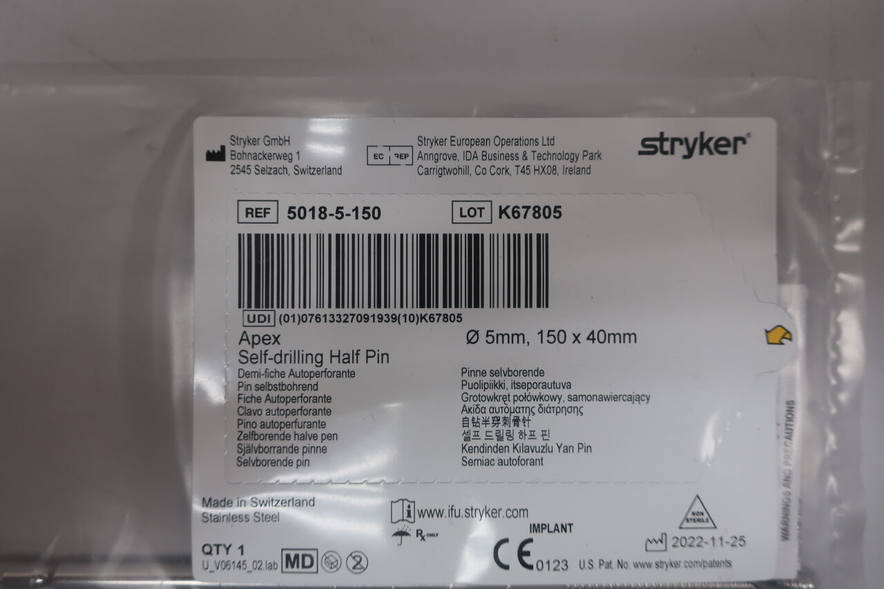 5018-5-150 - STRYKER - self drilling half-pin , ( EA/ ) - ( Expiry Date : N/A )