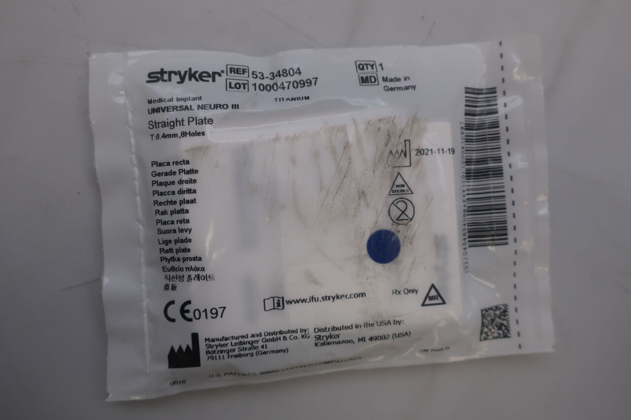 53-34804 - STRYKER - 53-34804 : Universal Neuro III - 53-34804 , ( ) - ( Expiry Date : N/A )