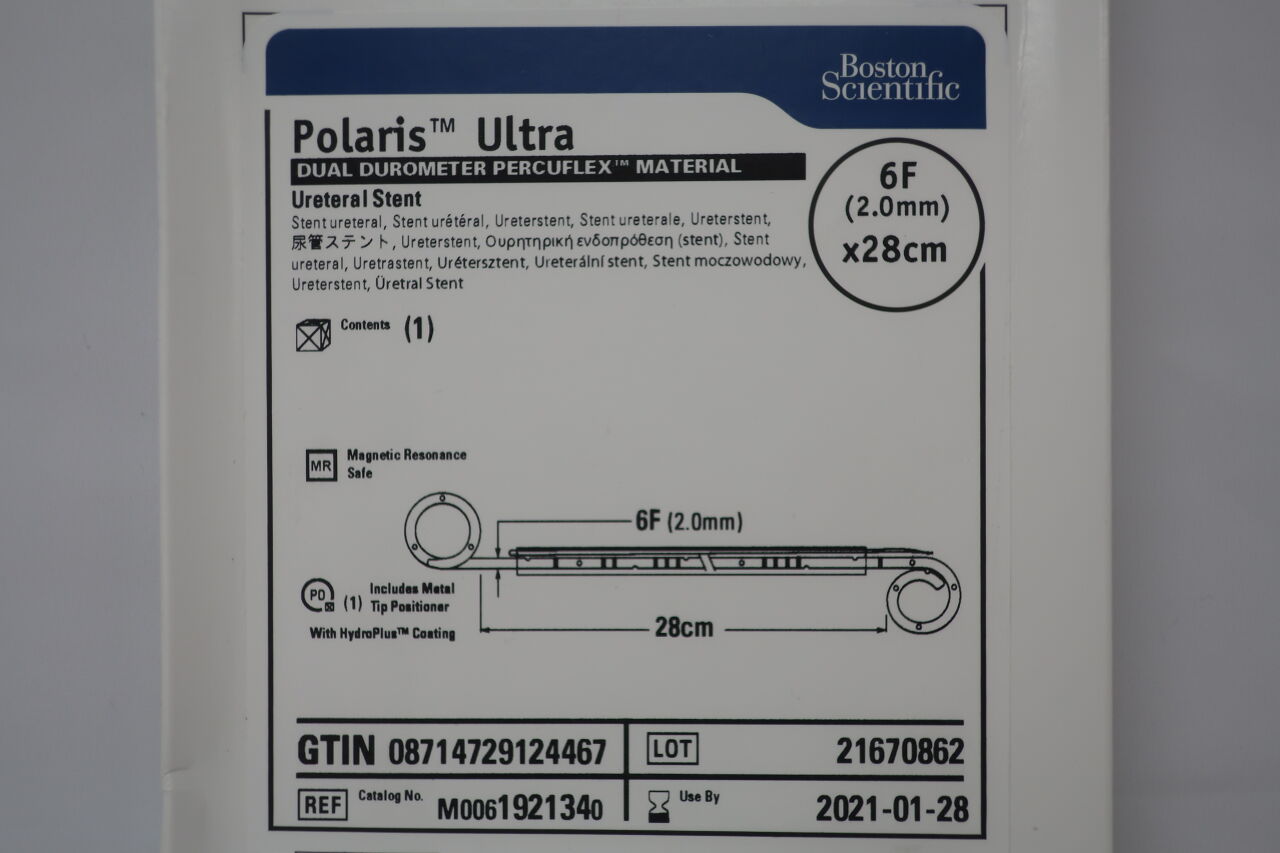 192134 - BOSTON SCIENTIFIC - Polaris Ultra Dual Durometer Percuflex Material Ureteral Stent 6F / 2.0mm x 28cm , (BX/1) - ( Expiry Date: 2022-05-27 )
