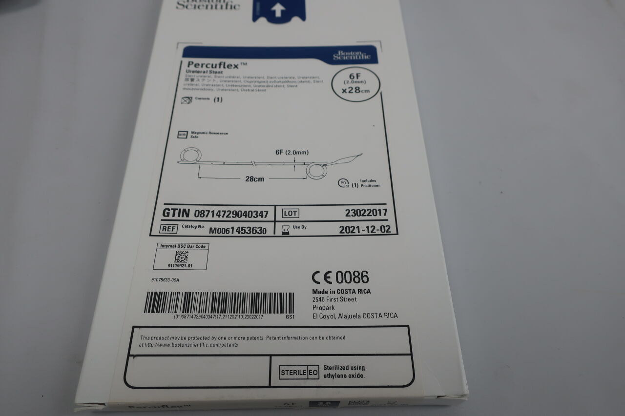145363 - BOSTON SCIENTIFIC - Percuflex Ureteral Stent - 6Fr x 28cm, (BX/1) - ( Expiry Date: 2021-12-02 )