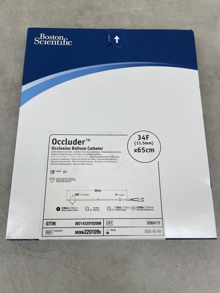 220109 - BOSTON SCIENTIFIC - Occluder Occlusion Balloon Catheter - 34Fr x 65cm, () - ( Expiry Date: 2023-05-10 )