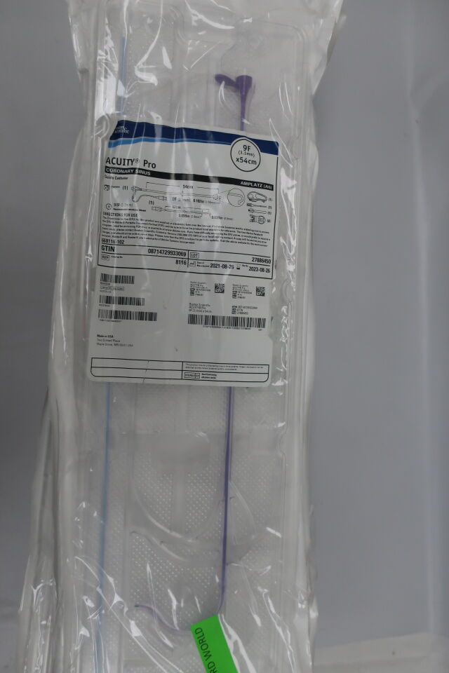 8116 - BOSTON SCIENTIFIC - ACUITY Pro COONARY SINUS Guide Catheter 9F/54cm , (EA) - ( Expiry Date: 2023-08-26 )