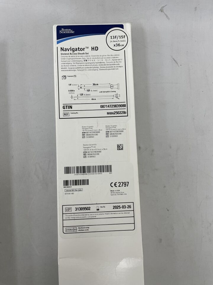 250228 - BOSTON SCIENTIFIC - Navigator HD Ureteral Access Sheath Set 13f/15f/36cm , (EA) - ( Expiry Date: 2023-06-17 )
