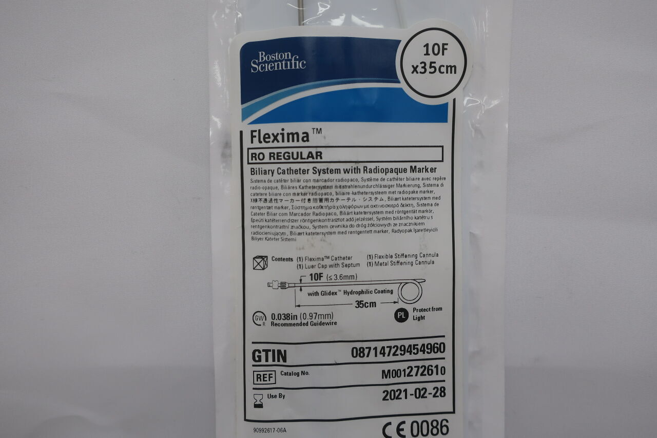 27261 - BOSTON SCIENTIFIC - Flexima Ro Regular Biliary Catheter System With Radiopaque Marker 10F x 35cm , (EA) - ( Expiry Date: 2022-06-19 )
