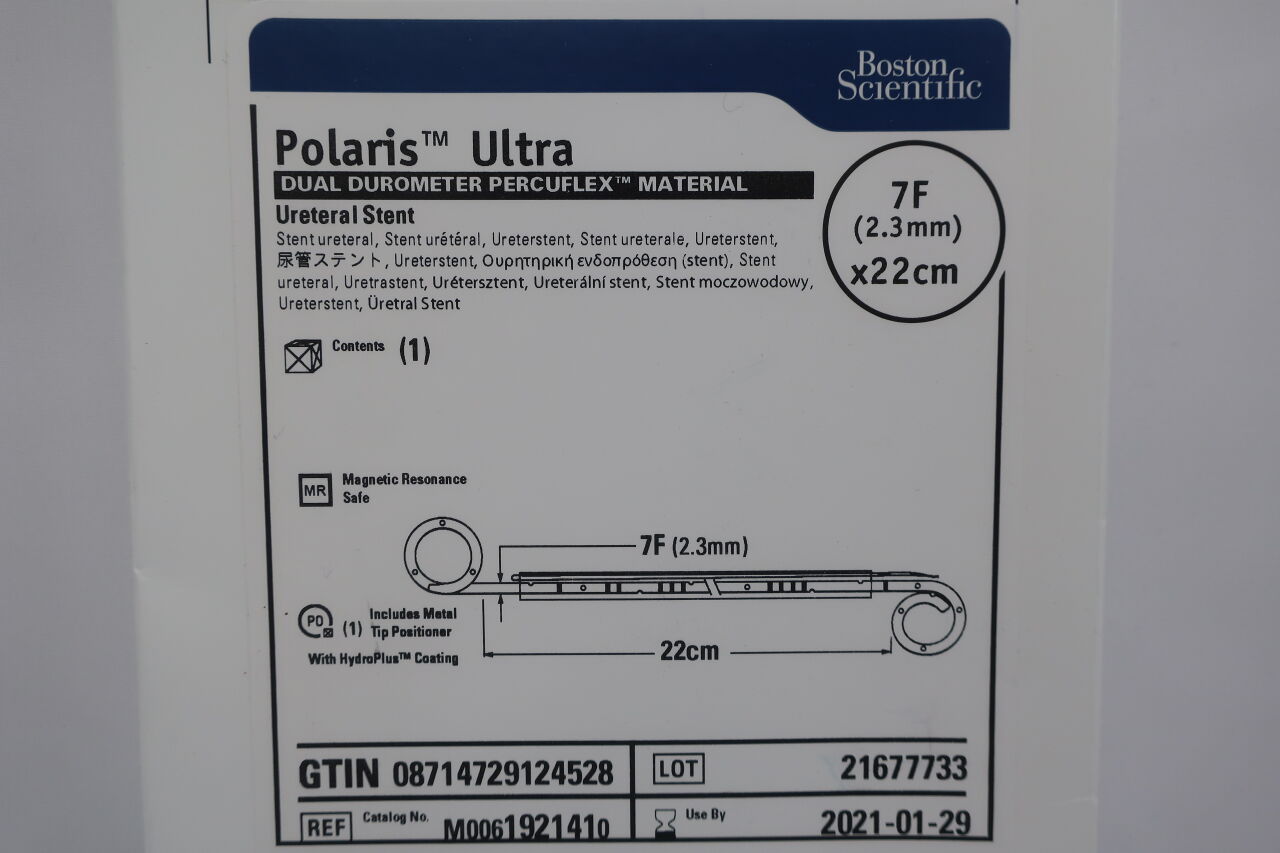 192141 - BOSTON SCIENTIFIC - Polaris Ultra Dual Durometer Percuflex Material Ureteral Stent 7F(2.3mm) x 22cm , () - ( Expiry Date: 2022-02-19 )