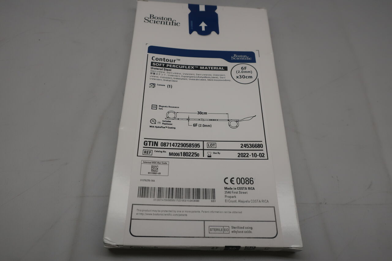 180225 - BOSTON SCIENTIFIC - contour soft percuflex material ureteral stent 6f x 30cm, () - ( Expiry Date: 2022-09-17 )