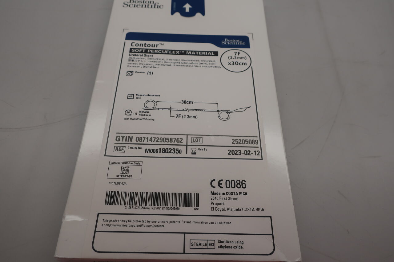 180235 - BOSTON SCIENTIFIC - contour soft percuflex material ureteral stent, 7f(2.3mm) x 30cm, () - ( Expiry Date: 2023-02-12 )