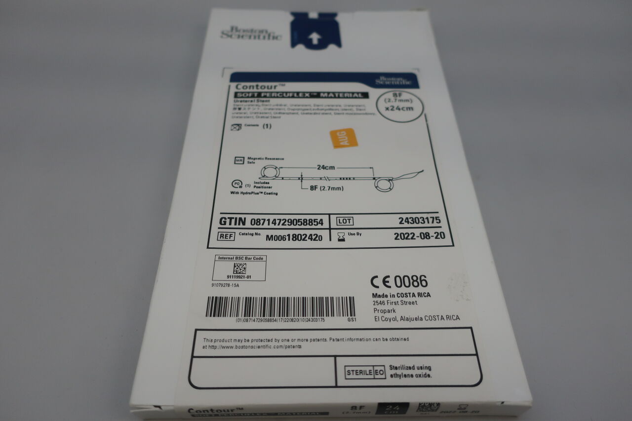 180242 - BOSTON SCIENTIFIC - contour soft percuflex ureteral stnt 8 f x 24cm, () - ( Expiry Date: 2022-06-25 )