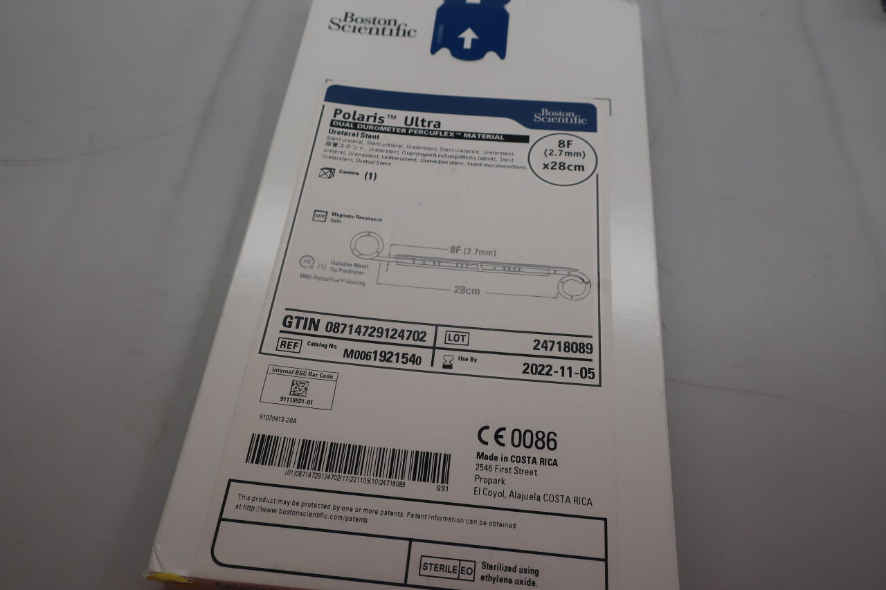 192154 - BOSTON SCIENTIFIC - polaris ultra dual durometer percuflex material ureteral stent 8f x 28cm, () - ( Expiry Date: 2022-11-05 )