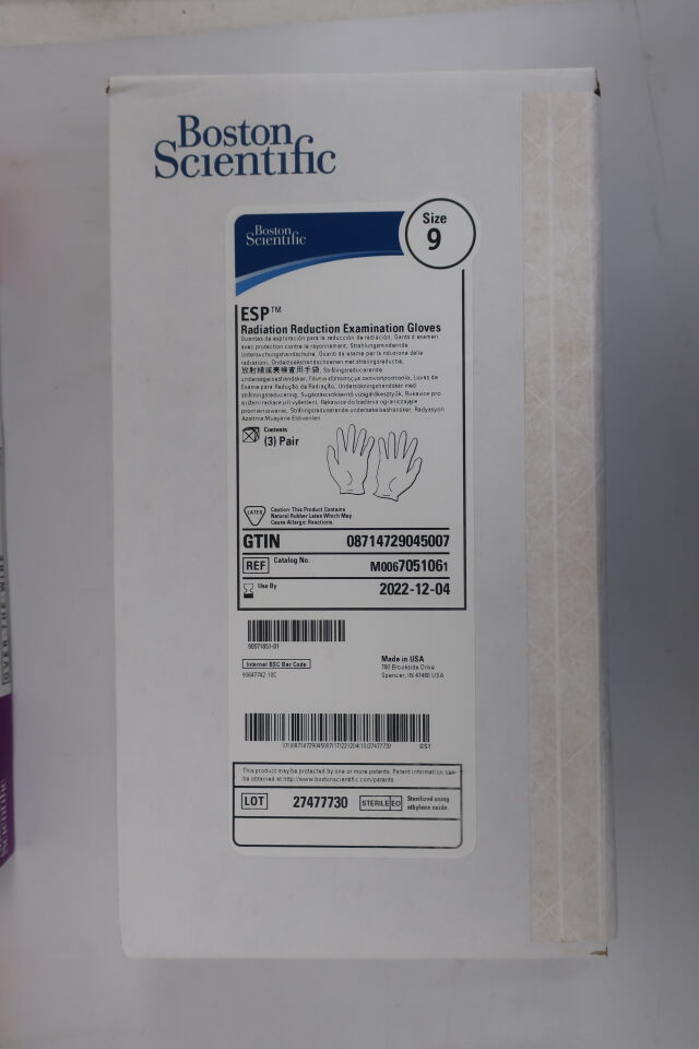 705106 - BOSTON SCIENTIFIC - esp radiation reduction examination gloves size 9 , () - ( Expiry Date: 2022-12-04 )