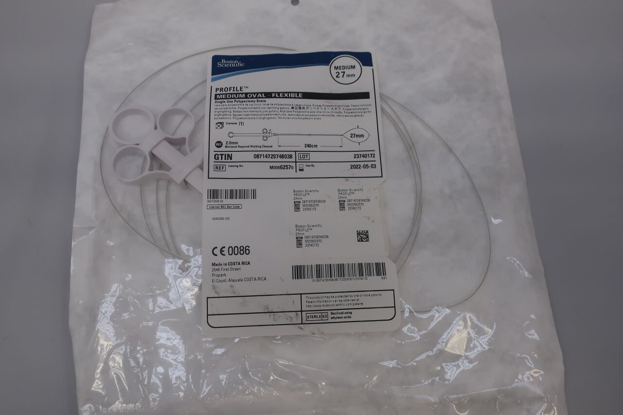 6257 - BOSTON SCIENTIFIC - PROFILE Single-Use Polypectomy Snare - Medium Oval, Flexible - 27mm
, () - ( Expiry Date: 2022-07-02 )