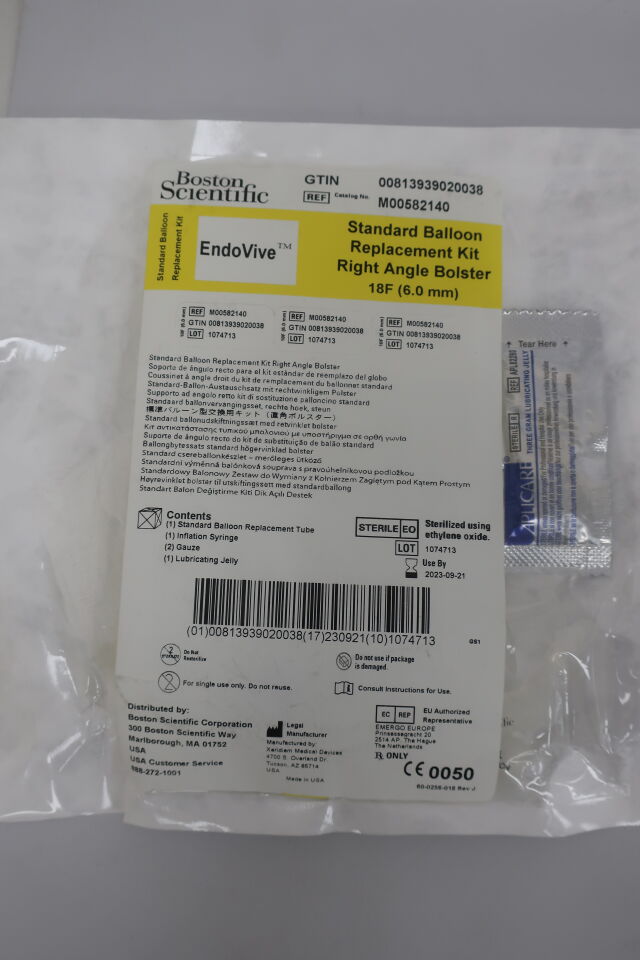 8214 - BOSTON SCIENTIFIC - endovive percutaneous standard balloon replacement 18fr (6.00mm) repl. g-tube, right angle, () - ( Expiry Date: 2023-09-21 )