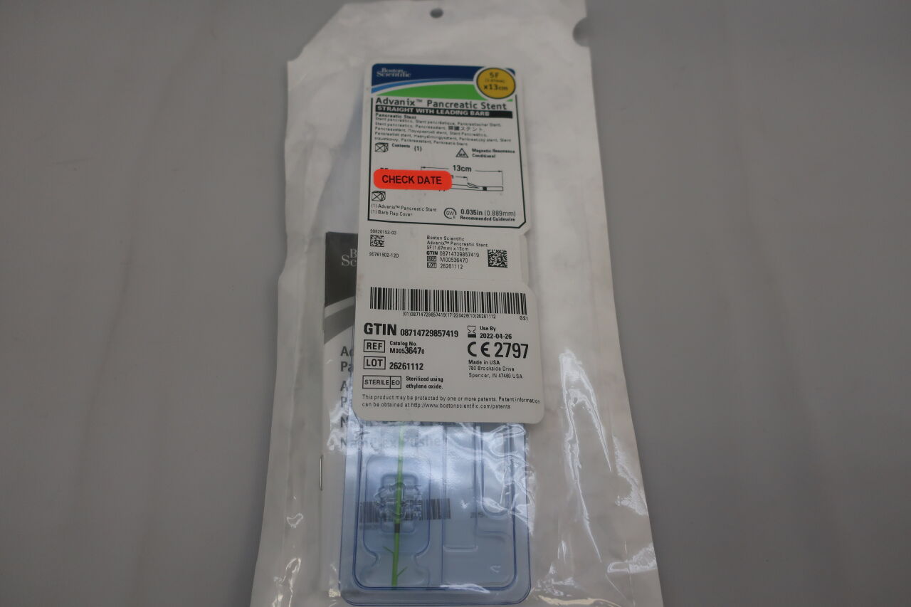 3647 - BOSTON SCIENTIFIC - advanix panc stent strt lb 5frx13cm, () - ( Expiry Date: 2022-04-26 )