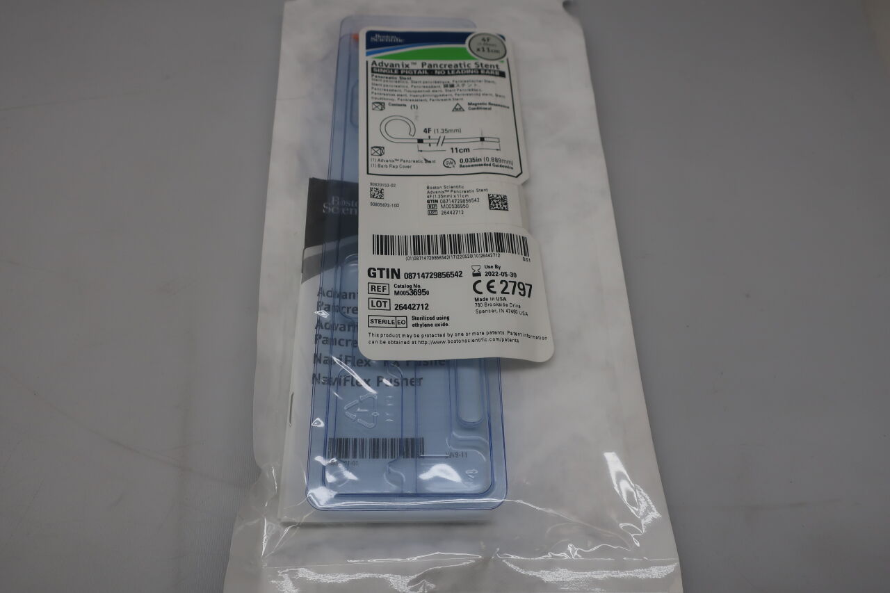 3695 - BOSTON SCIENTIFIC - advanix panc stent pigtail 4frx11cm, () - ( Expiry Date: 2022-11-09 )