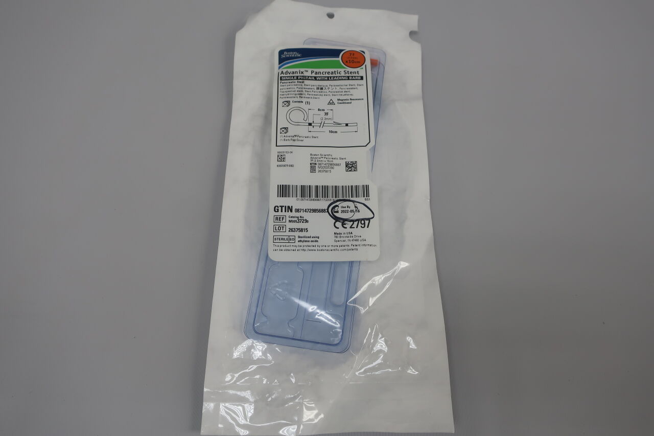 3729 - BOSTON SCIENTIFIC - advanix pancreatic pigtail stent lb 7f 10cm, () - ( Expiry Date: 2022-09-13 )