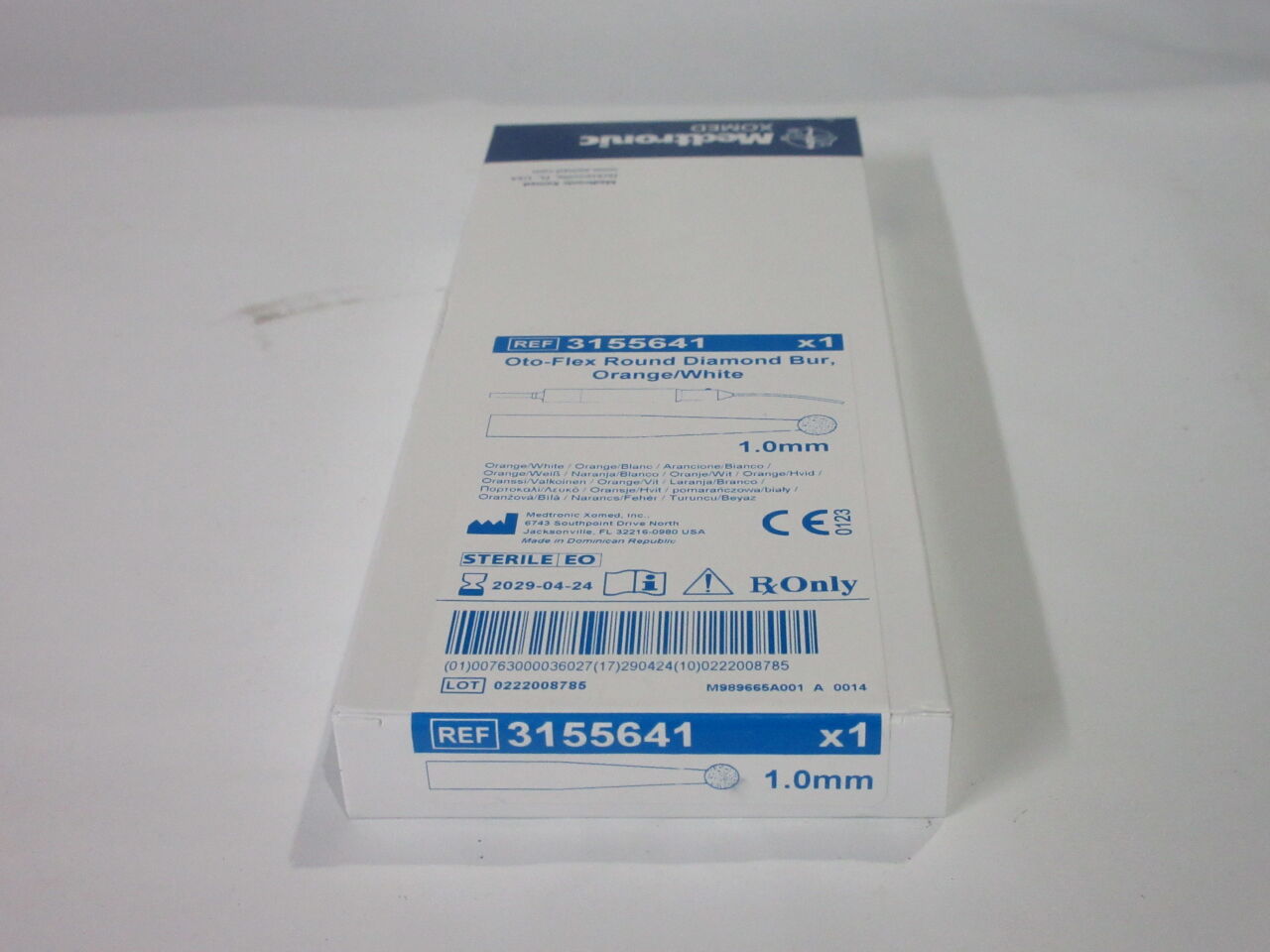 3155641 - MEDTRONIC - Skeeter Carbide Diamond Oto-Flex Burr, Orange/White, 1 dia. x 98 mm Length, () - ( Expiry Date: 2020-10-15 )