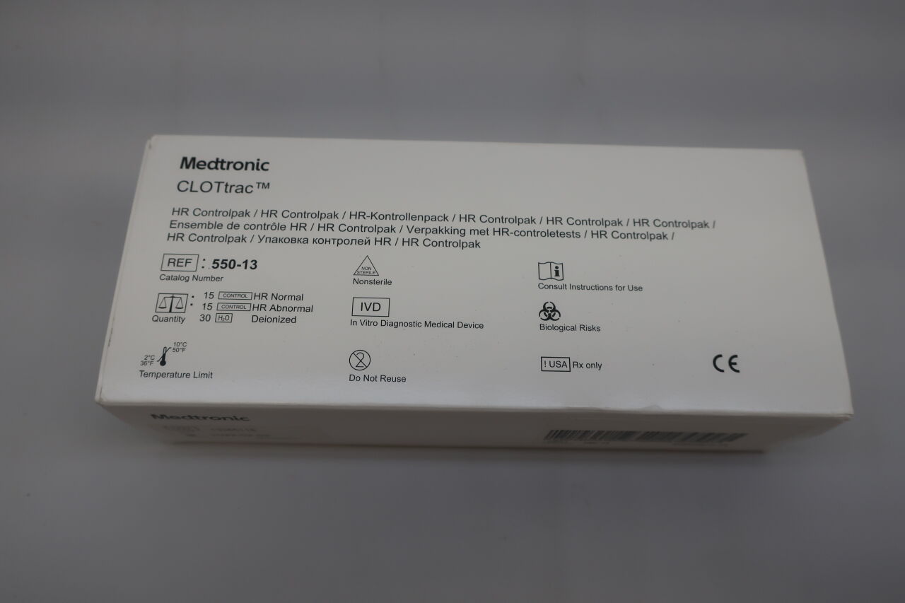 550-13 - MEDTRONIC - CLOTtrac HR Controlpak, (BX/30) - ( Expiry Date: 2022-02-02 )