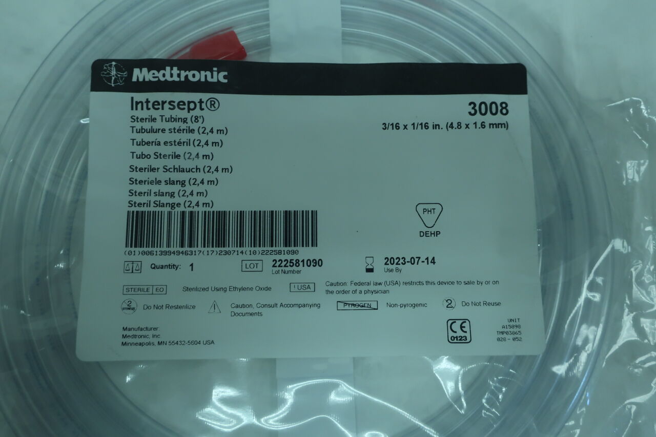 3008 - MEDTRONIC - Intersept Sterile Tubing, (EA) - ( Expiry Date: 2023-07-14 )