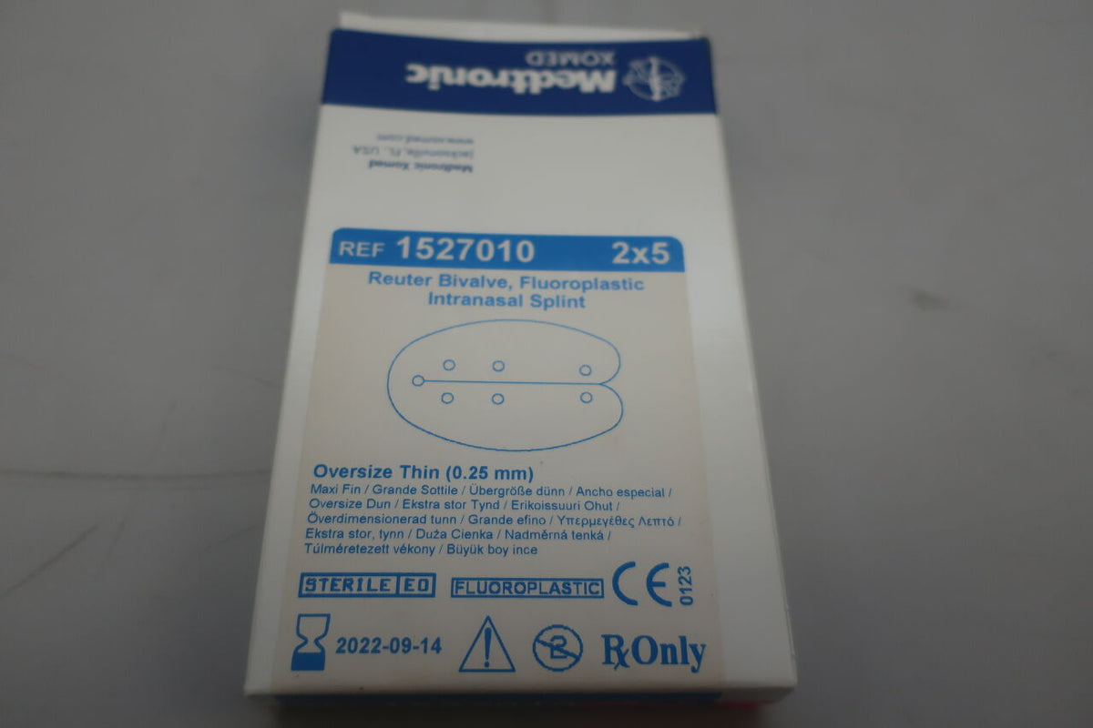 1527010 - MEDTRONIC - Reuter Bivalve FLPL Intranasal Splint, Thin 0.25mm (Paired), (BX/1)