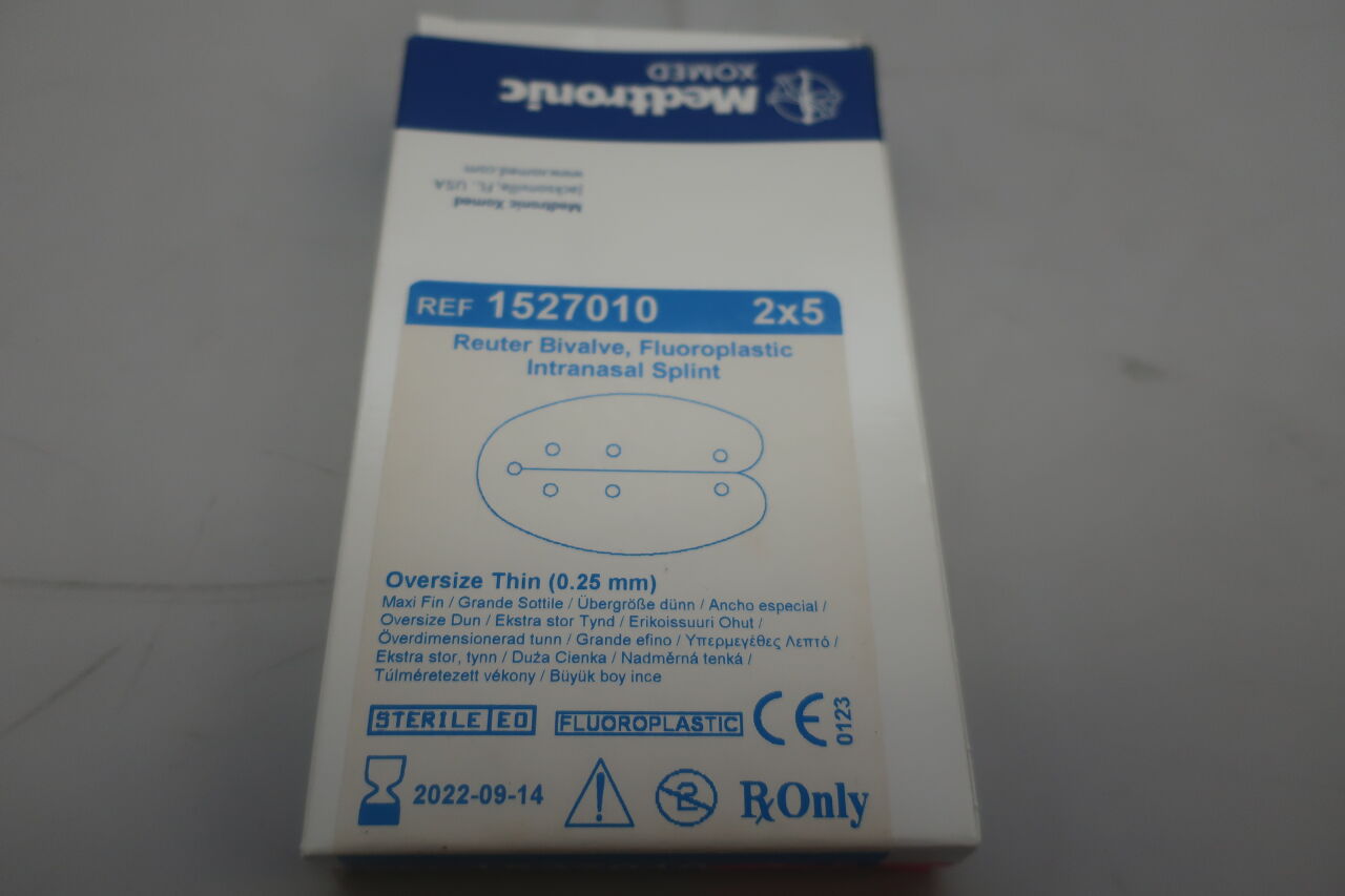 1527010 - MEDTRONIC - Reuter Bivalve FLPL Intranasal Splint, Thin 0.25mm (Paired), (BX/1) - ( Expiry Date: 2022-09-14 )
