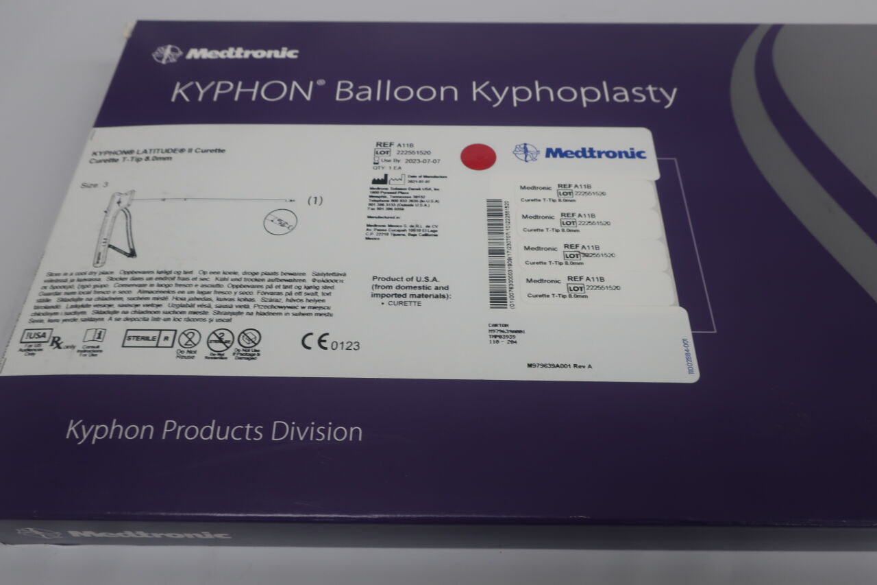 A11B - MEDTRONIC - Kyphon KyphX Latitude II Curette, 8.0mm T-Tip, (BX/1) - ( Expiry Date: 2023-07-07 )