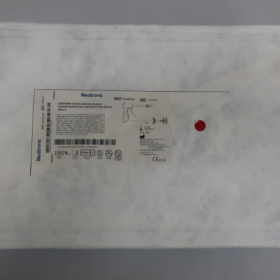 Ksub0006 - MEDTRONIC - Kyphon Cement Delivery Gun & Bone Filler Device, Size 2, (EA) - ( Expiry Date: 2023-05-06 )