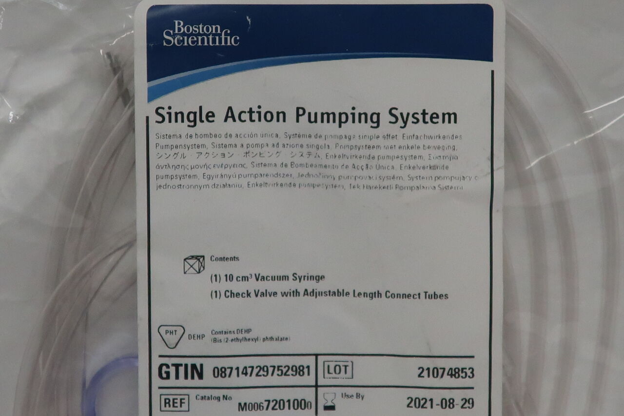 720100 - BOSTON SCIENTIFIC - SAPS Single Action Pumping System, 10 cc Vacuum Syringe, () - ( Expiry Date: 2023-11-05 )