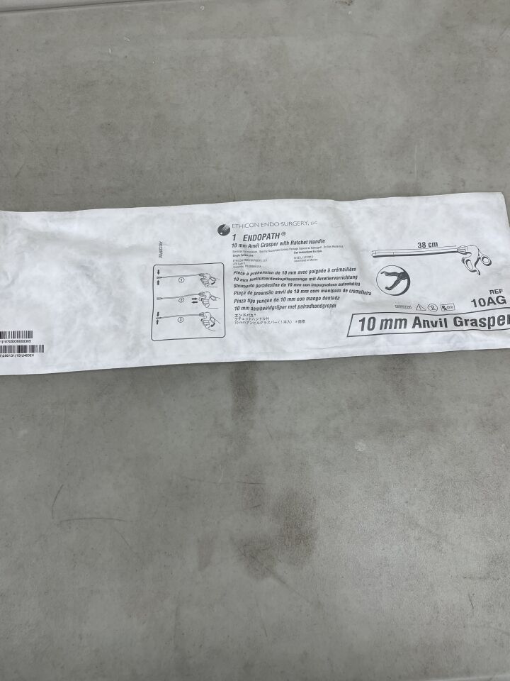 10AG - ETHICON - Endopath Anvil Grasper, 10mm, () - ( Expiry Date: 2023-06-30 )