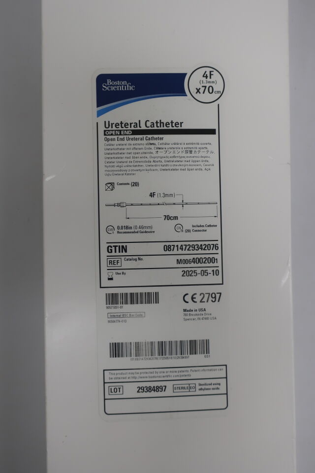 400200 - BOSTON SCIENTIFIC - Open End Ureteral Catheter, 4F x 70cm, (EA) - ( Expiry Date: 2023-09-24 )