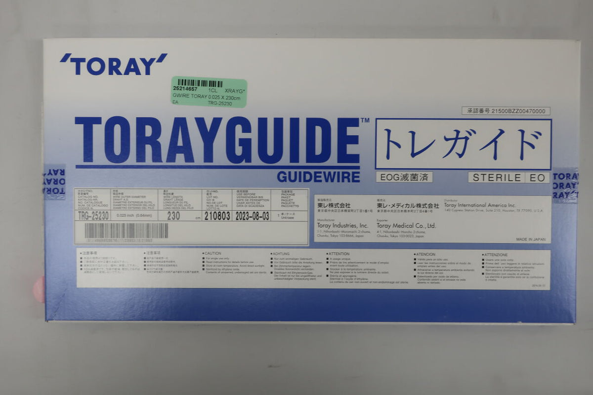 TRG-25230 - TORAY INDUSTRIESINC. - Toray Guidewire 0.025" x 230cm, (BX/1)