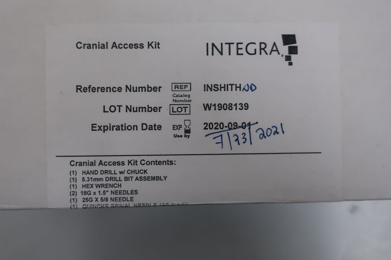 INSHITH - INTEGRA - Cranial Access Kit , () - ( Expiry Date: 2022-02-01 )