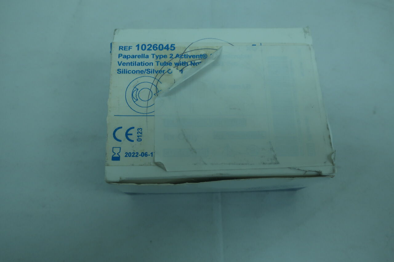 1026045 - MEDTRONIC - Medtronic Paparella Vent Tube with Notch and Tab, 1.52 mm ID, Activent Silicone, Black, (BX/1) - ( Expiry Date: 2022-06-07 )