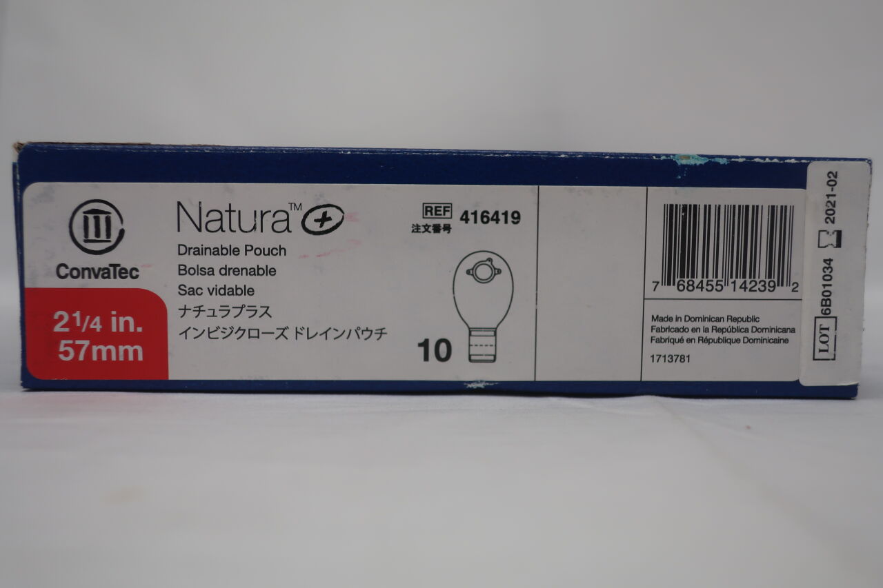 416419 - CONVATEC - Natura Drainable Pouch 2¼" x 57mm , (BX/5) - ( Expiry Date: 2021-02-01 )