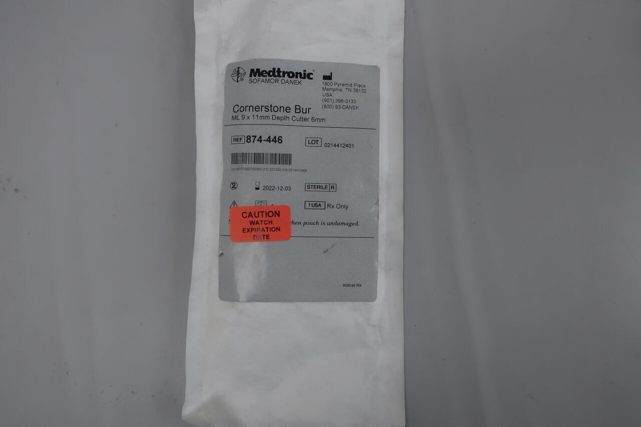 874-446 - MEDTRONIC - cornerstone bur, ml 9 x 11mm depth cutter 6mm, () - ( Expiry Date: 2022-12-03 )