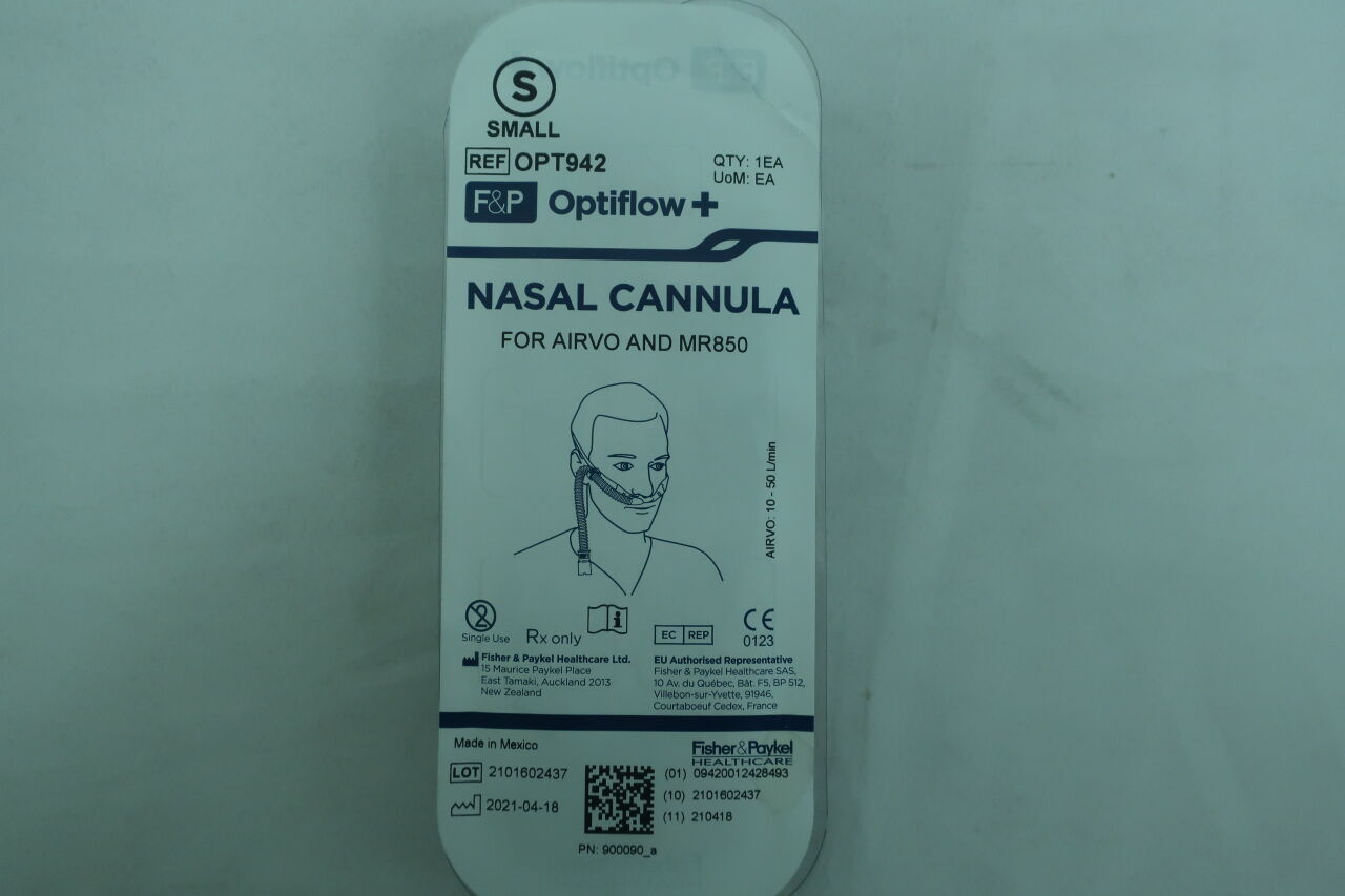 OPT942 - FISHER & PAYKEL - Fisher & Paykel Optiflow+ Nasal Cannula, Small for Airvo and MR850, () - ( Expiry Date: N/A )