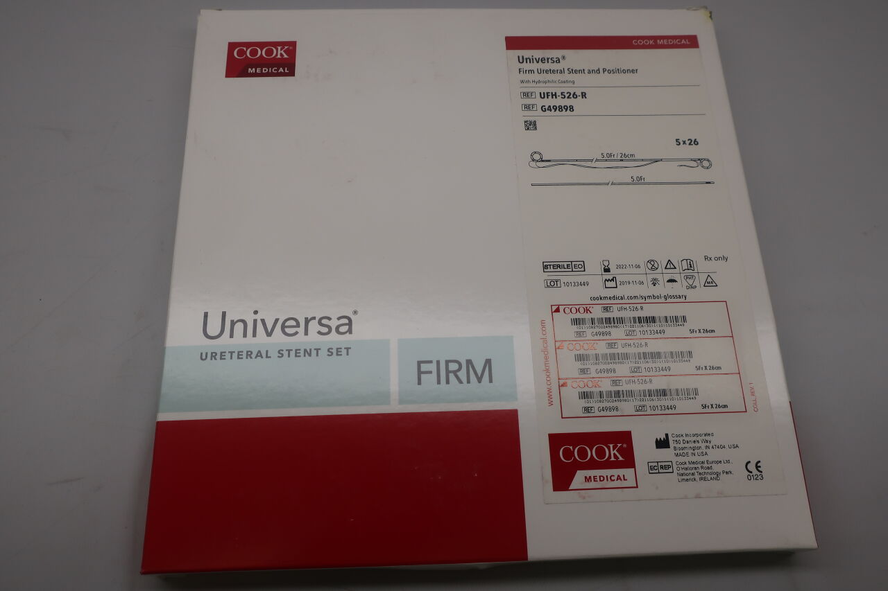 G49898 - COOK - Universa Firm Ureteral Stent with Positioner, 5 Fr Size, 26 cm Length, () - ( Expiry Date: 2022-11-06 )