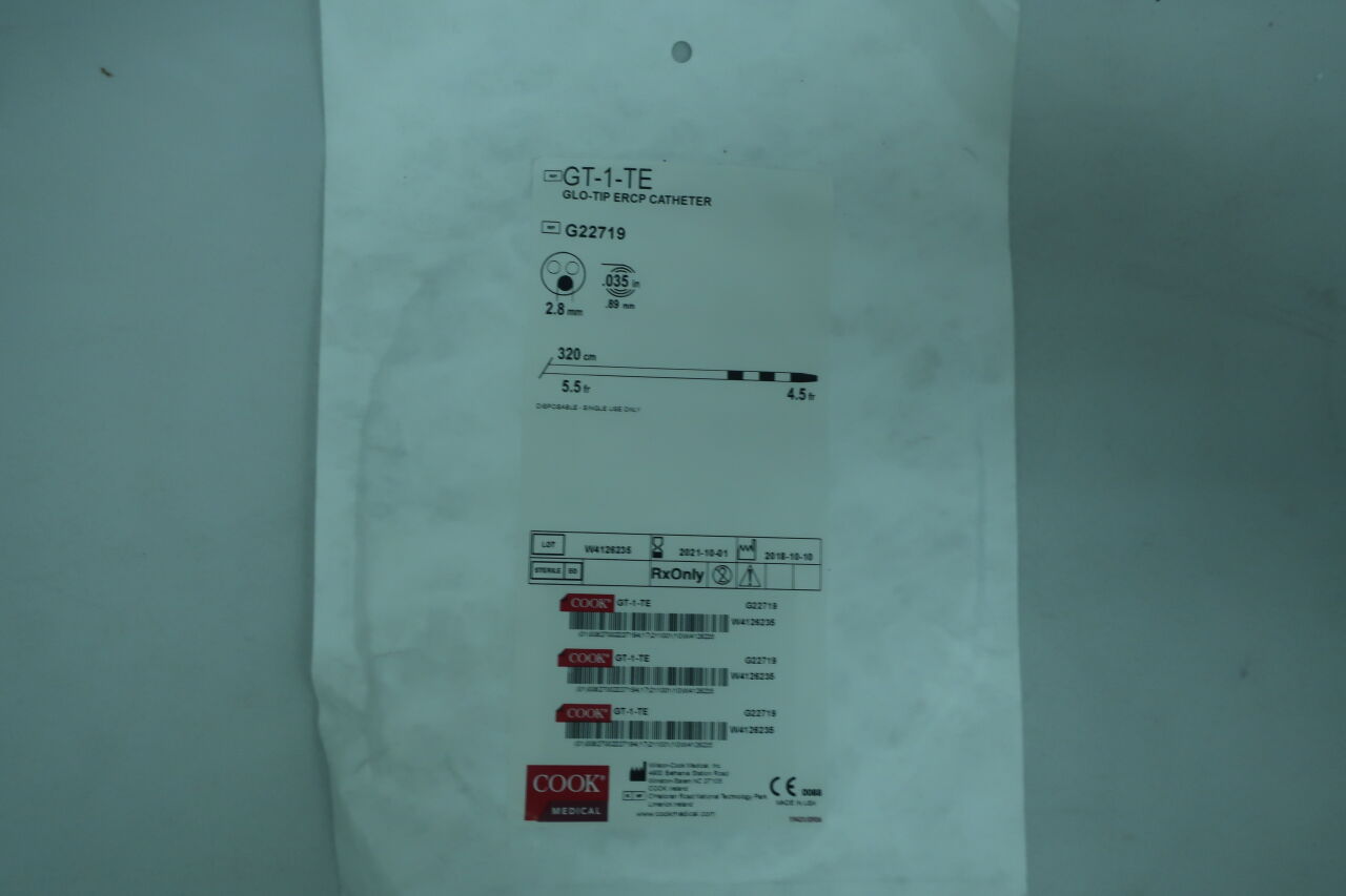 G22719 - COOK - Glo-Tip ERCP Catheter 5.5-4.5F, Taper, () - ( Expiry Date: 2021-10-01 )