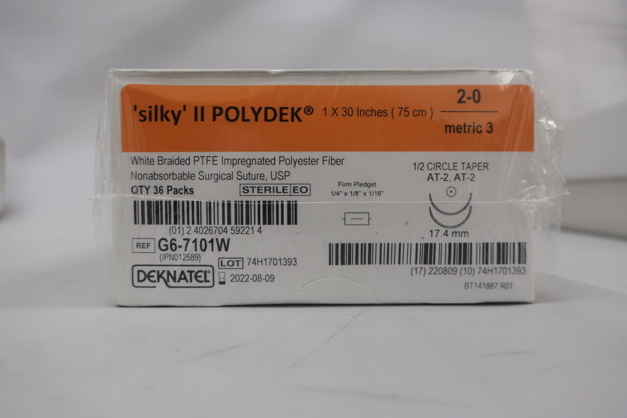G6-7101W - TELEFLEX - Silky II Polydek Non-Absorbable Braided Suture, Size 2-0, (BX/36) - ( Expiry Date: 2022-08-09 )